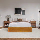 AFI, Barcelona Queen Panel Platform Bed with Twin XL Trundle, Light Toffee AFI