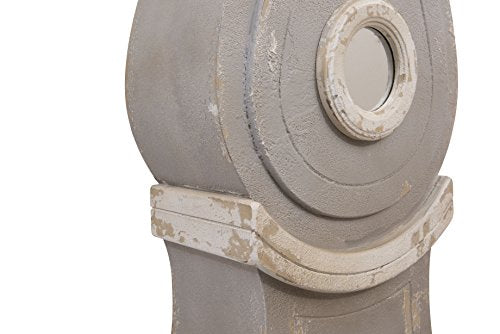 Creative Co-Op Distressed Grey Wood Grandfather Style Wall Clock Creative Co-Op