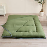 Zelladorra Futon Mattress Cover, Zippered Japanese Floor Mattress Cover, Machine Washable (Green, Twin) Zelladorra