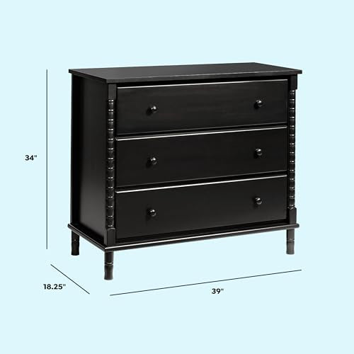 Davinci Jenny Lind Spindle 3-Drawer Dresser in Ebony DaVinci