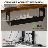 Muvai 71 Inch L Shaped Standing Desk Adjustable Height with Cable Management Tray,Gaming Electric Corner Standing Desk, Sit Stand Computer Table with Reversiable Splice Board, Rustic Brown Muvai