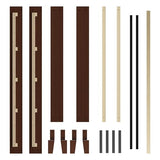 Yaheetech Queen Bed Frame Natural Solid Wood Platform Bed with Wooden Slats Support, 7.3-inch Underbed Space for Storage, Noise-Free Design, Easy Assembly, Dark Walnut Finish Yaheetech