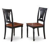 East West Furniture AVPL7-BCH-W 7 Piece Dining Room Furniture Set Consist of an Oval Kitchen Table with Butterfly Leaf and 6 Dining Chairs, 42x60 Inch, Black & Cherry East West Furniture
