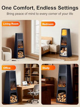 Uthfy 47" Electric Fireplace Heater for Indoor Use, Fake Corner Electric Fireplace with 2 Modes,3D Flame Effect, Overheat Protection, Large Room Space Heater for Livingroom, Bedroom, Office, Garage Uthfy