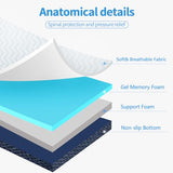 CYMULA Folding Mattress Full Size, Memory Foam 6 inch Tri Portable Trifold Mattress Futon Topper Full with Breathable & Washable Cover, Murphy Bed Guest Bed RV Trips,52"×73"×6" CYMULA