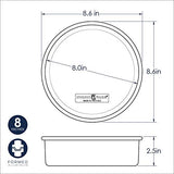 Nordic Ware Natural Aluminum Commercial Round Layer Cake Pan Baking Essentials, 8-Inch Round, Metallic Nordic Ware