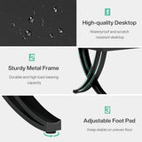 Tribesigns 6.5FT Conference Table for 6-8 People, 78 inch Long Rectangular Seminar Table with Strong Metal Frame, Business Furniture Boardroom Desk for Office Meeting Conference Room (4PCS, Black) Tribesigns