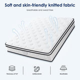 10 Inch King Size Mattress, New Hybrid Mattress in a Box, Cooling Gel Memory Foam King Bed Matress w/Motion Isolation, CertiPUR-US Certified, Medium Firm, RV Mattresses (10'') Majnesvon