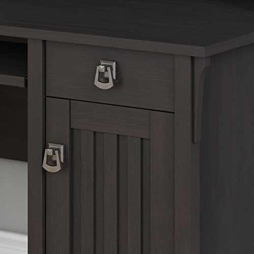 Bush Furniture Salinas Computer Hutch | Study Table with Drawers, Cabinets & Pullout Keyboard/Laptop Tray | Modern Home Office Work Desk with Storage, 48W, Vintage Black Bush Business Furniture