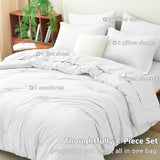 CozyLux King Comforter Set White, 7 Pieces Bed in a Bag Soft Bedding Comforter Set with Sheets, All Season Boho 7PC Bed Sets with Comforter, Fitted Sheets, Flat Sheets, Pillow Shams and Pillowcases CozyLux