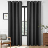 Joydeco Grey Curtains 84 Inch Long, Room Divider Blackout Curtains for Bedroom with Grommets, Thermal Insulated, Noise Reducing Room Darkening Black Out Drapes for Bedroom Living Room Window, 2 Panels Joydeco
