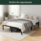 Full Size Bed Frame, 14 Inch Metal Platform Bed Frames with Heavy Duty Steel Slat Support, No Box Spring Needed, Easy Assembly, Under Bed Storage SageNest