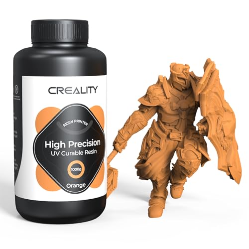 Creality 8K Resin for Halot-Mage, 1kg(2.2lbs) 3D Printer Resin High Precision for 8K/10K/12K LCD 3D Printing 405nm UV-Curing Resin, Low Shrinkage, Showcase Models & Works (Orange)