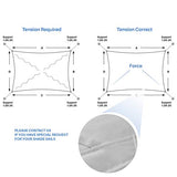 E&K Sunrise 8' x 18' Waterproof Sun Shade Sail Outdoor Rectangle Canopy Shade Cover UV Block for Pergola Patio Backyard Garden Deck (Light Gray) E&K