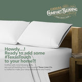 TEXAS LINEN CO. 100% Organic Cotton Percale Sheets King Size - 4 PC White Organic Sheets King Set, Soft, Crisp & Cooling, Fully Elasticized 16" Deep Pocket Hotel Bedsheet Set - GOTS Certified