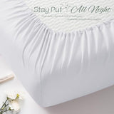 Vonty 1Pcs White Cot Sheets 31" x 75" - 1800 Thread Count Cot Microfiber Fitted Sheets Only, Breathable & Soft Camper Bunk Fitted Bed Sheet Fit for Narrow Twin RV Bunk Guest Bed Matress Vonty