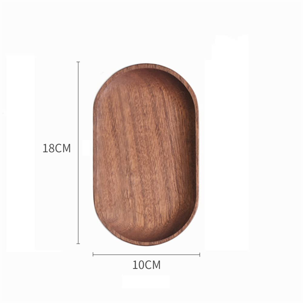 Linwnil 2 Pack Solid Wood Serving Platters and Trays of Natural Wood with Edge,Rectangular Avoid Sliding and Spilling Food (Walnut Trays x 2Pack) - WoodArtSupply