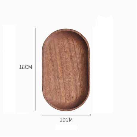 Linwnil 2 Pack Solid Wood Serving Platters and Trays of Natural Wood with Edge,Rectangular Avoid Sliding and Spilling Food (Walnut Trays x 2Pack) Linwnil