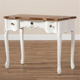 Baxton Studio Sophie Classic Traditional French Country White and Brown Finished Small 3-Drawer Wood Console Table Baxton Studio