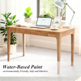 Sindasco Solid Wood Desk,47" Oak Wooden Desk with Drawers,Mid Century Modern Small Computer Desk with Drawers for Small Spaces Home Office Solid Wood Writing Desk (Wood Color-2, 47") Sindasco