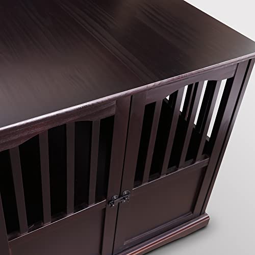 Casual Home Wooden Extra Large Pet Crate, End Table, Espresso Casual Home