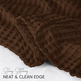 Utopia Bedding Brown 100% Cotton Waffle Blanket 300 GSM [King - 90x108 Inch] Soft Lightweight Breathable Bed Blanket for All Season Utopia Bedding