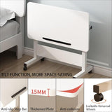 Takywep Adjustable Height Rolling Standing Desk, Mobile Foldable Sit Stand Workstation with Wheels for Laptop, Small Space Home Office Computer Table Takywep