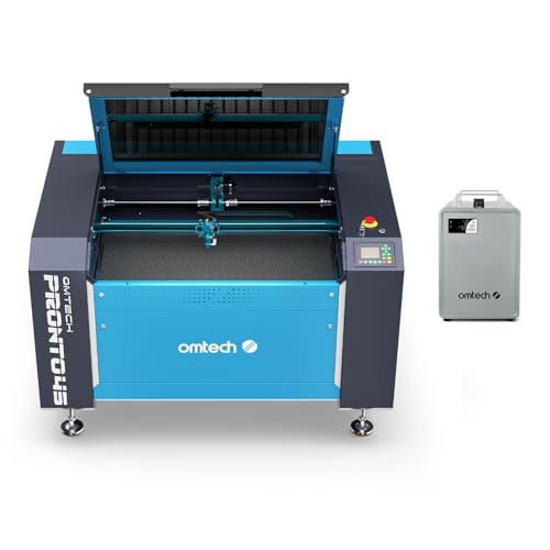 OMTech Pronto 100W CO2 Laser Engraver & Cutter with Water Chiller – 40"x24" Workspace, 1,000mm/s Speed, Autofocus, 2-Way Pass, Air Assist, for Wood, Acrylic & More OMTech