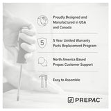 Prepac Armoir, Elite 32"W x 65"H x 24.5"D White Wardrobe Closet & Cabinet - Functional Clothes Storage with Hanging Rail, Armoire Wardrobe Prepac