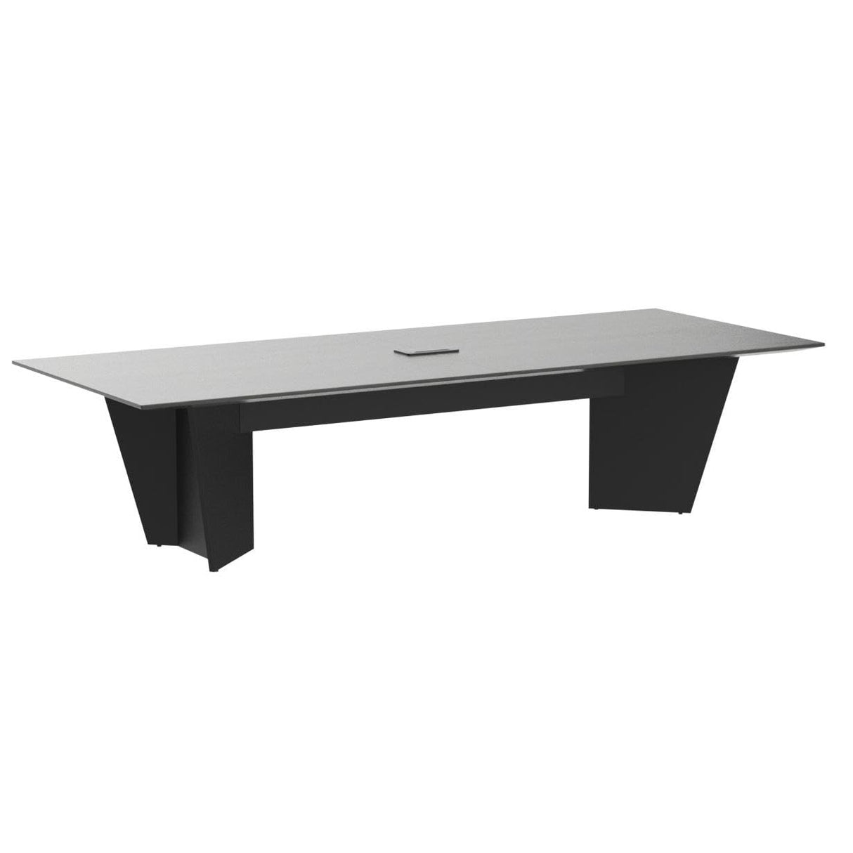 Regency Conference Room Table, 10 ft, Ash Grey/Black Regency