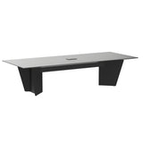 Regency Conference Room Table, 10 ft, Ash Grey/Black Regency