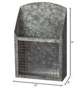 Primitives by Kathy Rustic Farmhouse Wire Bins - Handmade Galvanized Metal for Home and Kitchen Decor, Farmhouse Style Primitives by Kathy