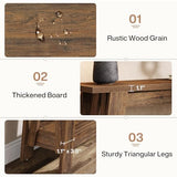 Tribesigns 41.3-Inch Farmhouse Entryway Table, 2-Tier Narrow Console Table Behind The Couch, Entryway Furniture with Storage for Small Spaces, Living Room, Hallway, Foyer, Rustic Brown Tribesigns