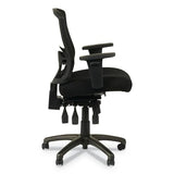 Alera Etros Series Petite Mid-Back Multifunction Mesh Chair, Black Alera