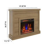 duraflame® Shiplap Wall Mantel Electric Fireplace, Calvin Brown Duraflame