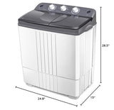 Giantex EP20313 Portable, 20lbs Capacity Combo, 12lbs Washer and 8lbs Spinner, Compact for Apartment RV, Gray & White Washing Machine Giantex