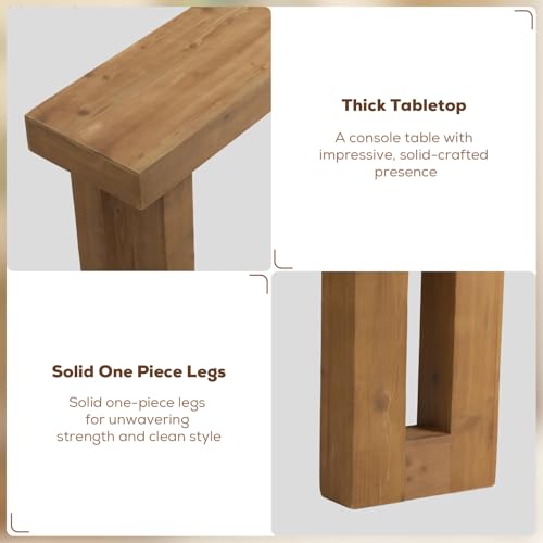 HOKYHOKY Solid Wood Entryway Table, 70-Inch Long Farmhouse Console Tables, Rectangular Behind Couch Table, Wooden Sofa Tables for Hallway, Entrance, Foyer, Living Room HOKYHOKY