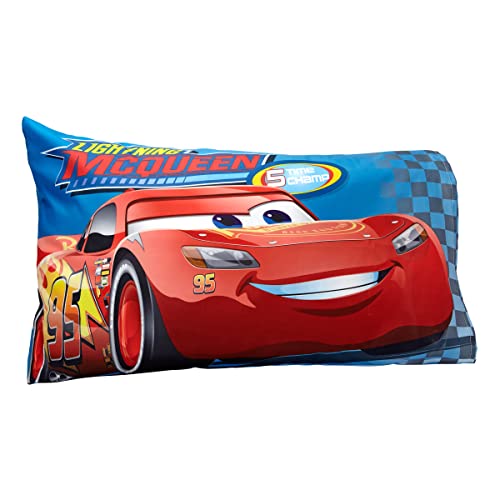 Disney Cars Rusteze Racing Team 4 Piece Toddler Bedding Set, Blue/Red/Yellow/White Disney