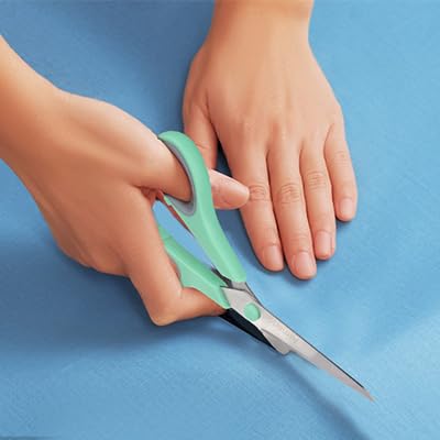 Scissors, Rkqoa 8" Scissors All Purpose 6 Pack - Comfort-Grip Sharp Scissors for Office School Sewing Fabric Craft Art Supplies, Teacher/Class Scissors, Right/Left Handles Almarto