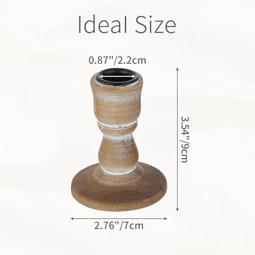 Inweder Candle Holders for Candlesticks, Wood Taper Candle Holders, Set of 2 Candle Holders for Table Centerpiece, Rustic Candle Holder, Farmhouse Candle Holders for Wedding, Home Decor, Event Inweder