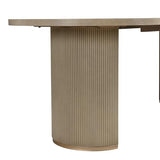 Christopher Knight Home Lancas Modern Minimalist Wooden Indoor Dining Table - Oval Top Pedestal Design - Dining Table Set for 6 - Light Ash Finish - Restaurant, Family Gatherings, Kitchen, Dining Room Christopher Knight Home