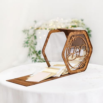 Wedding Card Box Personalized - Rustic Wedding Decorations for Reception Inside - Wood Card Box For Wedding Gift Card Box Holder - Wooden Card Box - WoodArtSupply