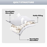 Maple&Stone White Quilt Set Queen Size, Lightweight Bedspread Ultrasonic Chevron Pattern Light Coverlet for All Season Comforter Bedding Decor - 3 Piece Full Bed Cover Sets Maple&Stone