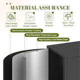 Steehoom Armoire Wardrobe Closet, Metal Storage Clothes Cabinets Locker with Doors Tall Freestanding Armoire Wardrobes for Bedroom Hanging Clothes, Heavy Duty, Black Steehoom