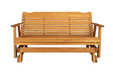 Kilmer Creek Rustic Finished 5' Cedar Porch Outdoor Glider, Amish Crafted Kilmer Creek