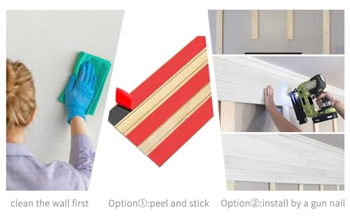 Luxdecor Real Wood Wall Planks for Wall- White Shiplap Boards 5" Peel and Stick Shiplap Boards 10 Pieces Wall Shiplap Planks Board 12.5 Sq Ft Luxdecor