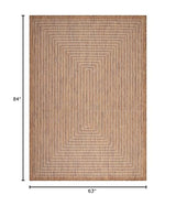 Adiva Rugs Outdoor Indoor Area Rug, Weather Resistant, Easy to Clean, Stain Resistant Floor Mat for Dining Room, Backyard, Deck, Patio (Wooden, 5' x 7') Adiva Rugs