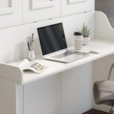 Xtraroom Alegra Queen Murphy Bed with Desk | Engineered and Solid Wood Construction | Smooth Painted Finish - No Melamine Used |Perfect for a Home Office Guest Bed | Murphy Desk Bed Queen Size Xtraroom