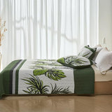 OARAGE Quilt Bedding Set, Olive Green King/Cal King Comforter Set, Bedding Comforter Sets, Soft Lightweight Bedspread, Ultrasonic Microfiber Bed Coverlet for All Season (1 Quilt,2 Sham) OARAGE
