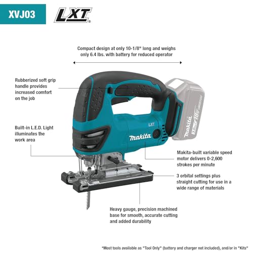 Makita XT1001SM 18V LXT® Lithium-Ion Cordless 10-Pc. Woodworking Combo Kit (4.0Ah) Makita